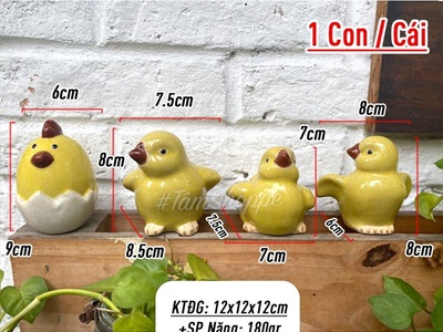 Tượng gà con lông vàng cute TCV-GA-02